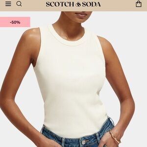 Scotch & Soda Slim-fit racerback tank top